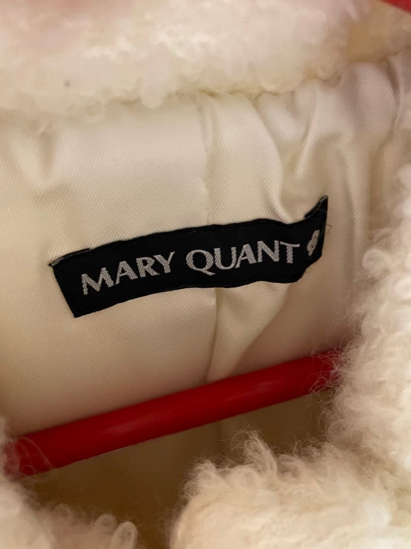 MARY QUANT アウター ファー付きダウンジャケット ホワイト 白