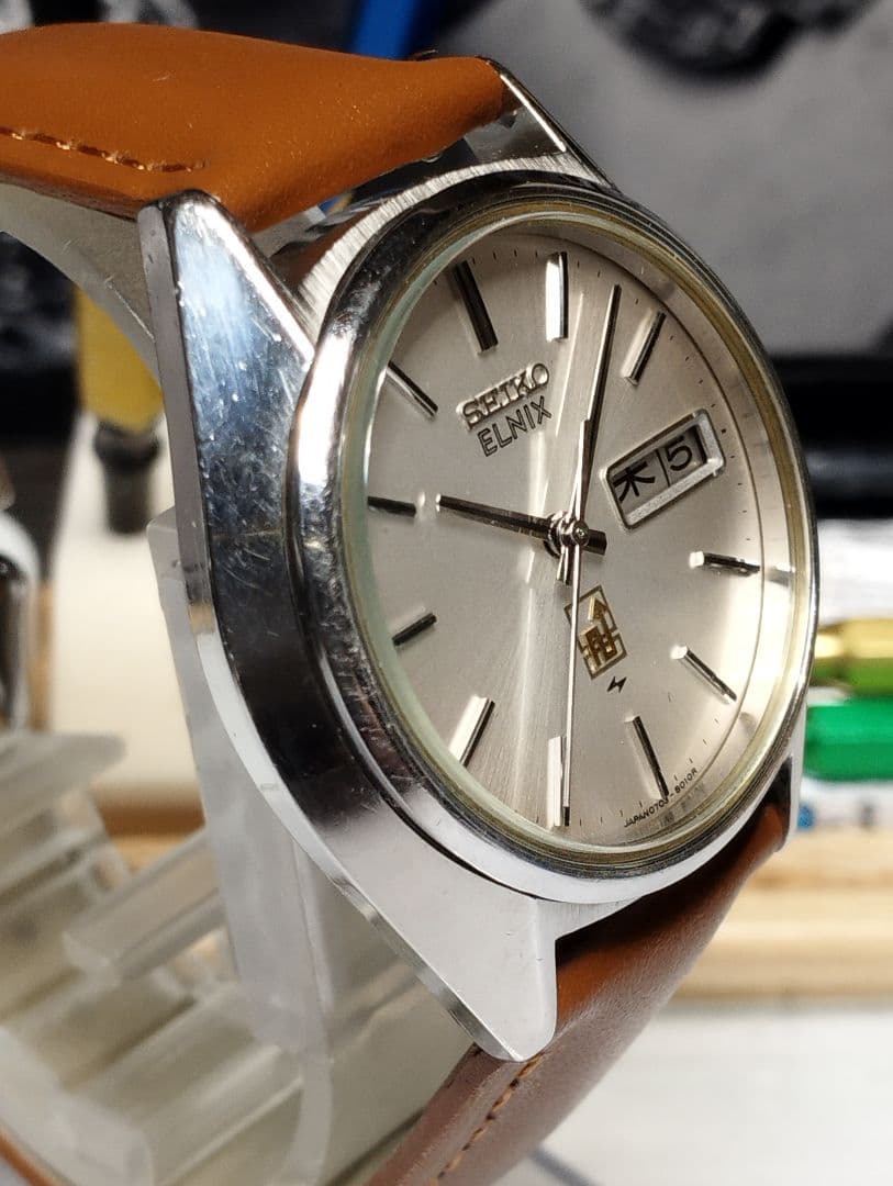 【昭和国産腕時計】セイコー07エルニクス　無接点テンプ駆動　8振動