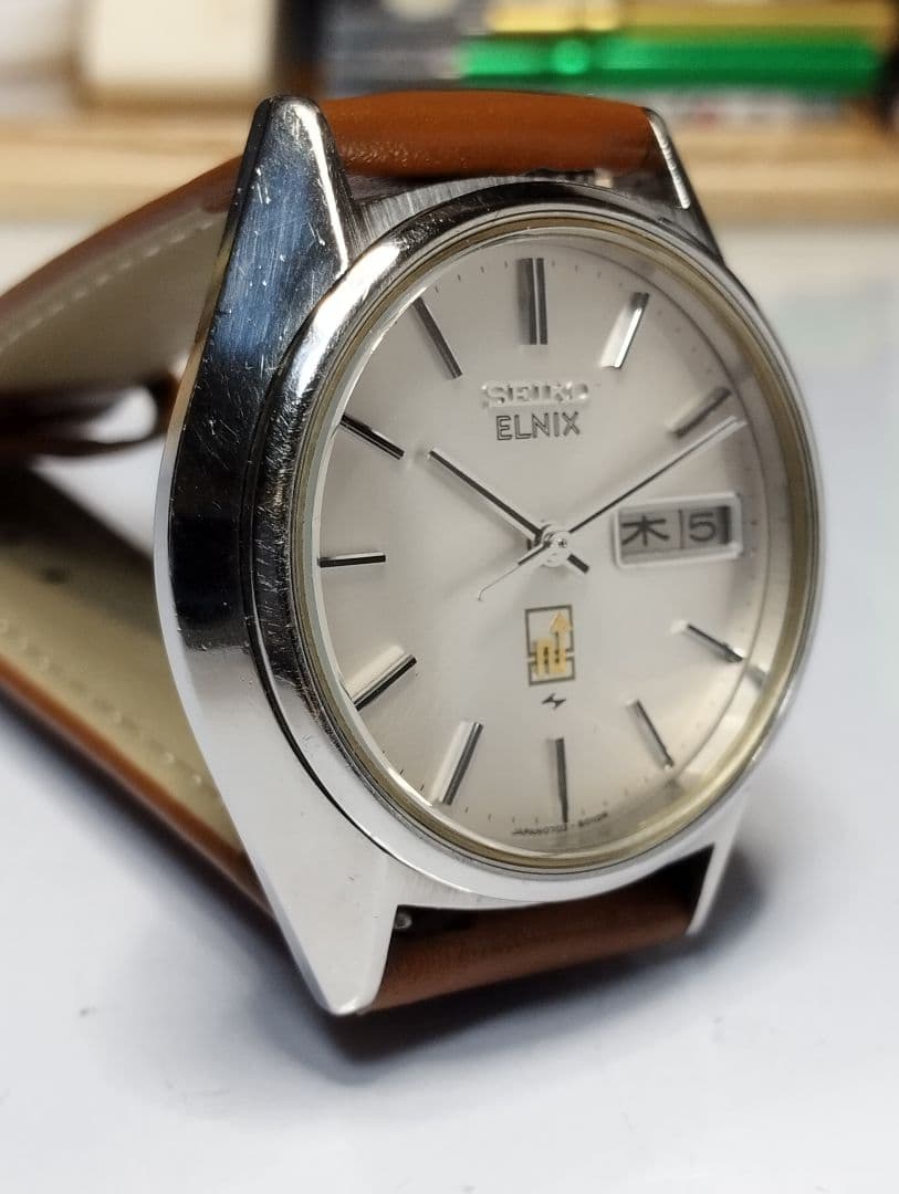 【昭和国産腕時計】セイコー07エルニクス　無接点テンプ駆動　8振動