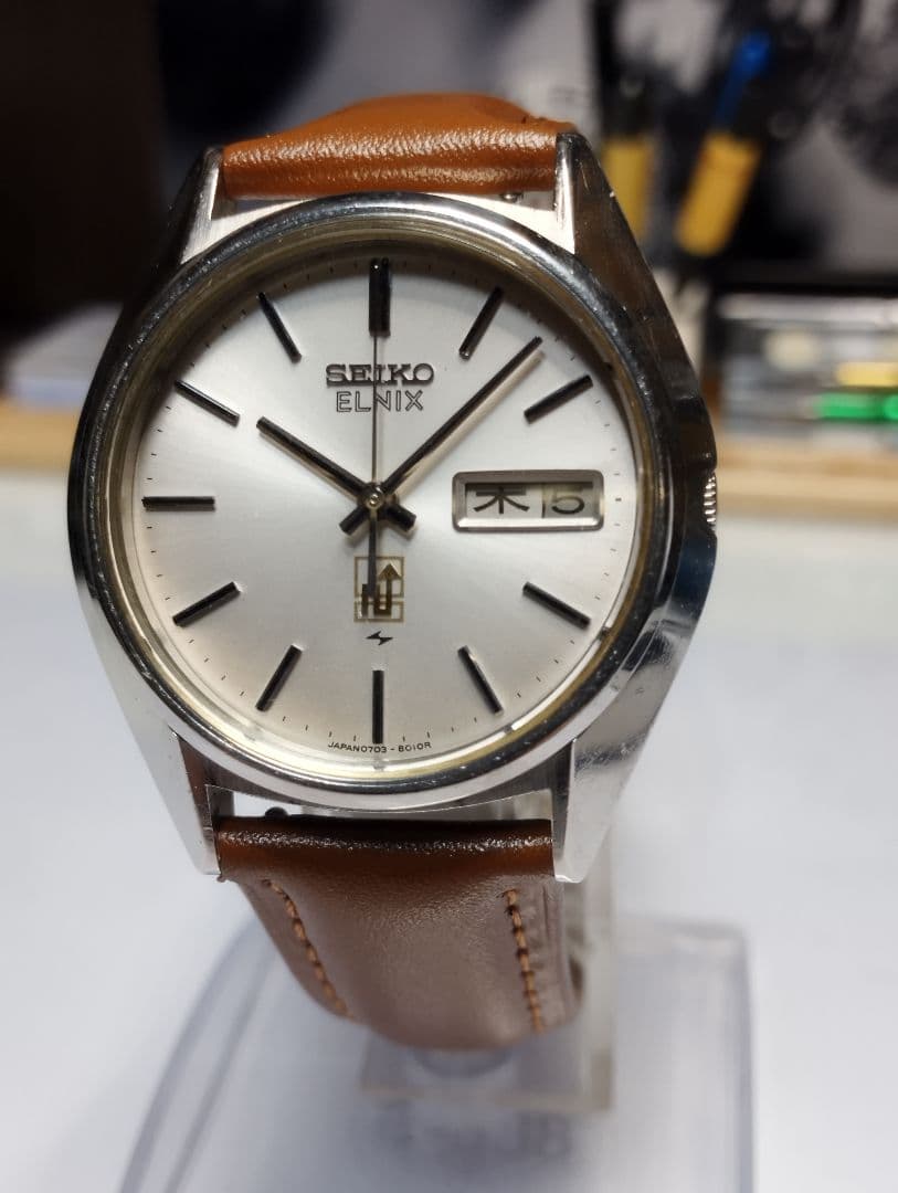 【昭和国産腕時計】セイコー07エルニクス　無接点テンプ駆動　8振動