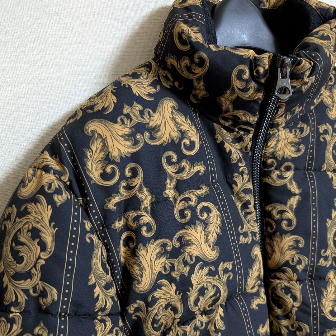 ZARA バロック調 パフジャケット 総柄 ダウンジャケット メンズS
