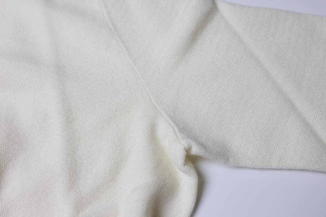 HERMES ホワイト ハーフジップ セーター エルメス S メンズ