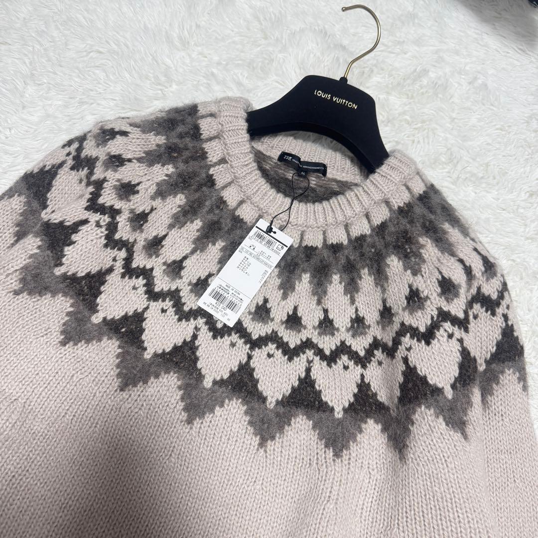 3XL 新品 23区 フェアアイル柄 ニット ノルディック アルパカ 定価2.9