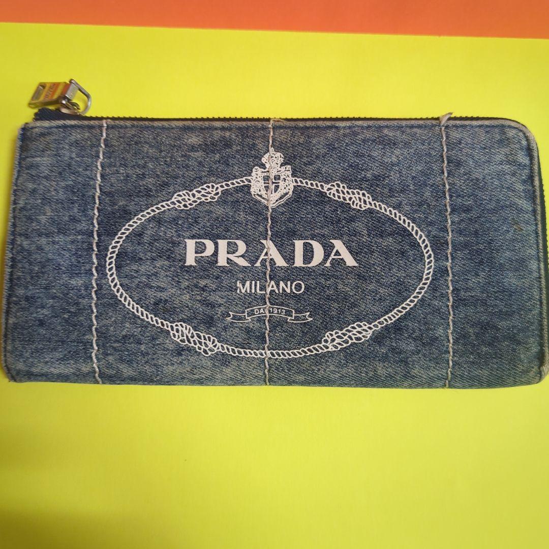 PRADA デニム長財布