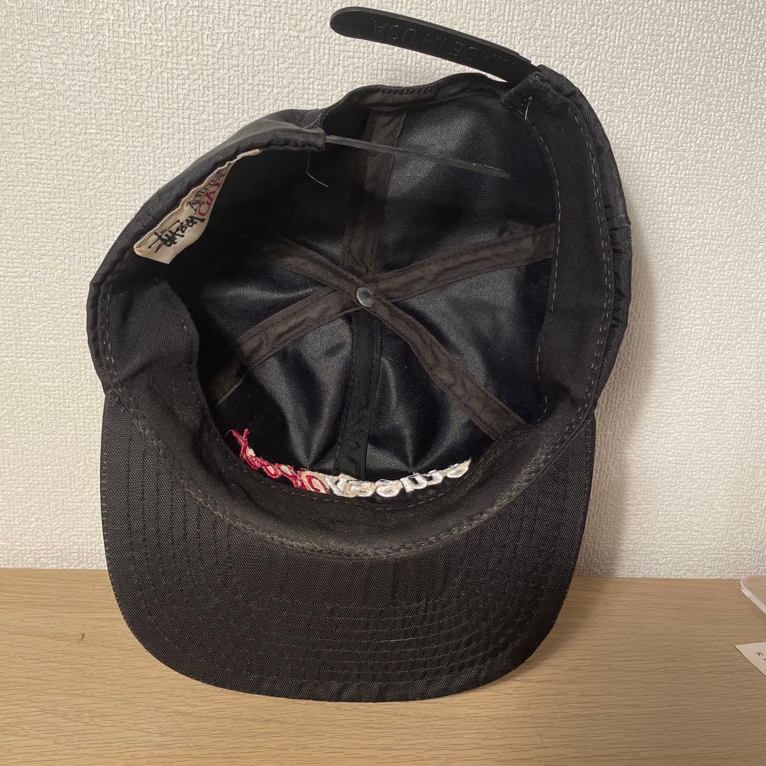 90s old stussy ナイロンキャップ 白タグ USA製