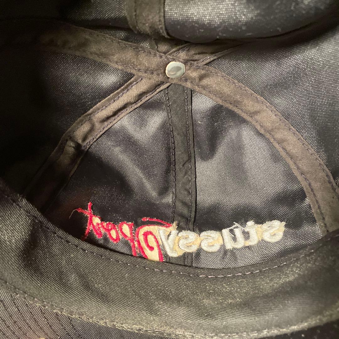 90s old stussy ナイロンキャップ 白タグ USA製