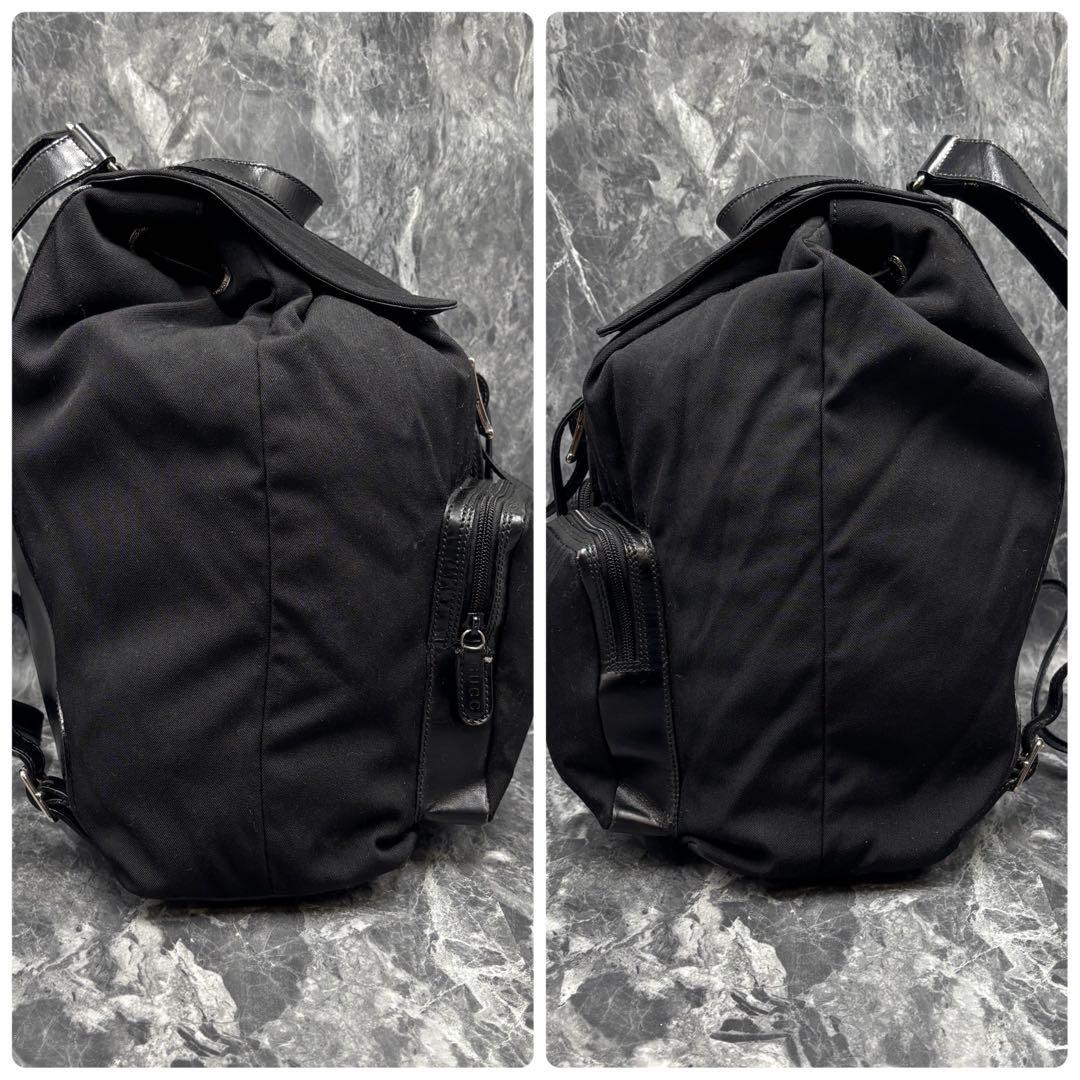 ✨美品✨GUCCI リュック バッグパック レザー ブラック 黒 シルバー金具