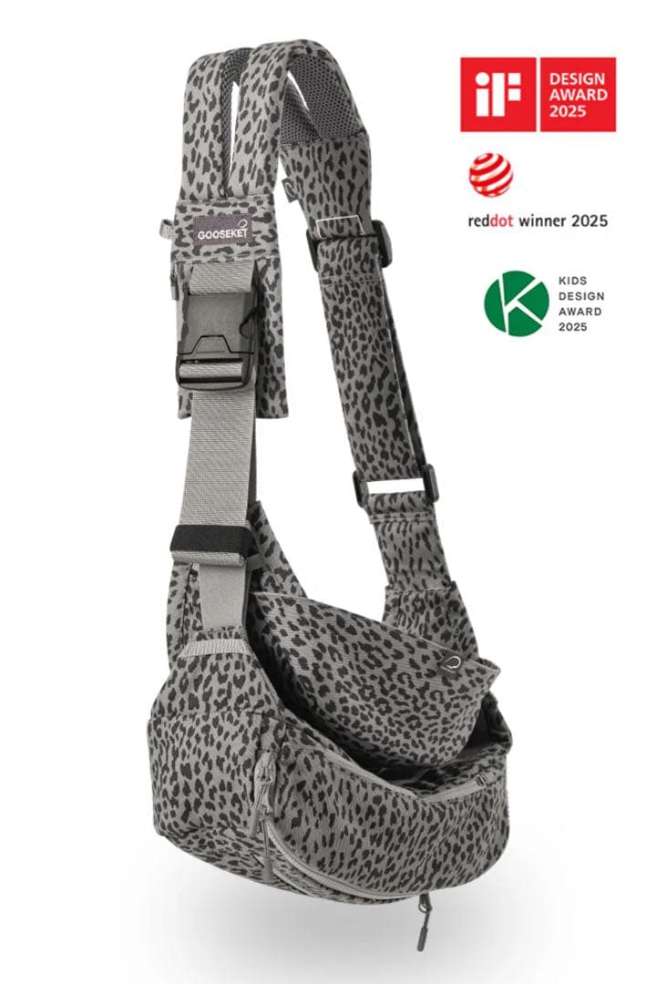 KET グスケット 365 抱っこ紐プラス　グレーレオパード