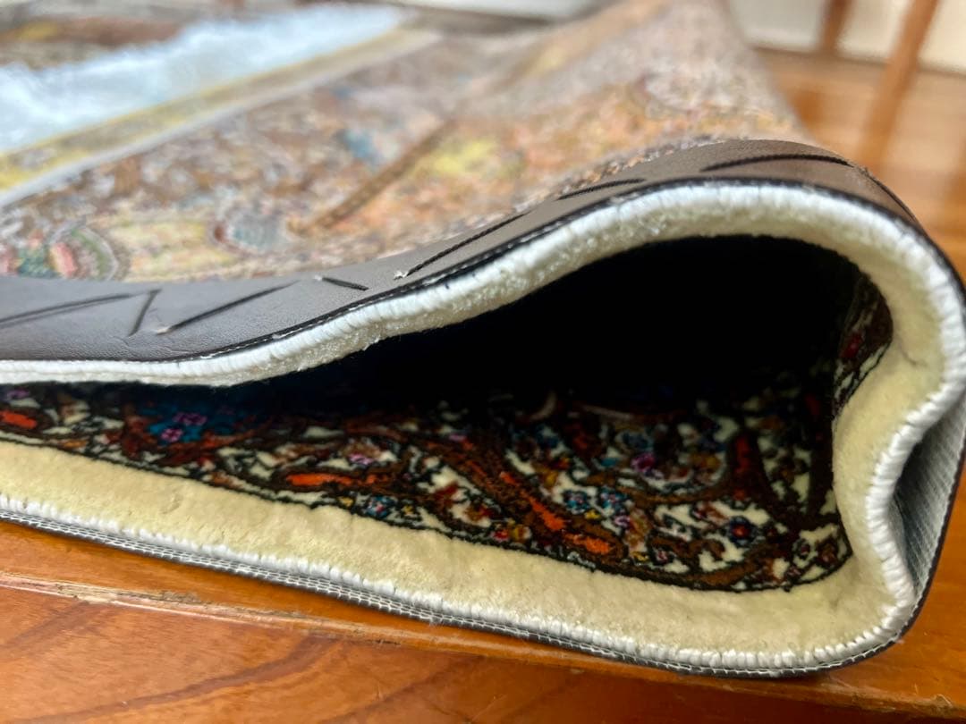 イラン、シルク銀柑シルクラグ/サイズ：60x90cm…..mp2。