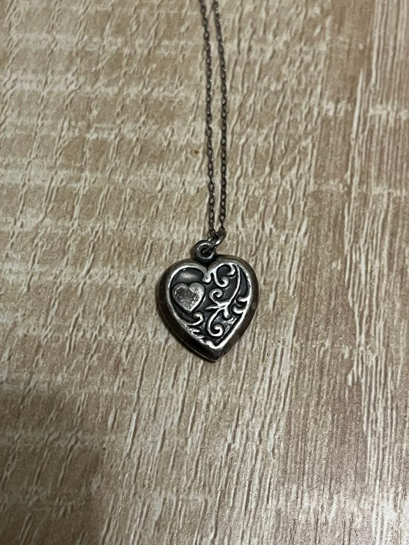 スウィートハートジュエリーネックレス ハート リーフ ヴィンテージ