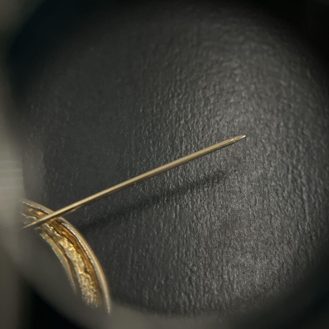 美品　オールド　クリスチャンディオール　ピンブローチ　コサージュ　刻印　ゴールド