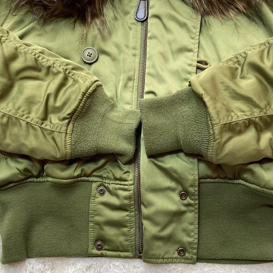 00s y2k 短丈 N2B フライトジャケット S ファー付フード ショート丈