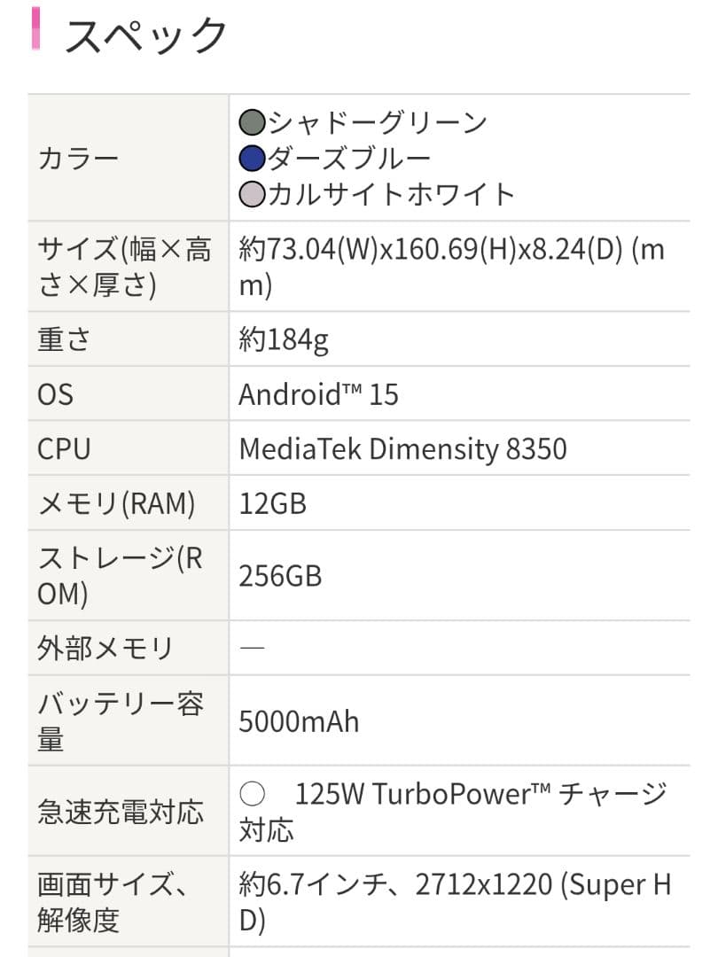 【新品未開封】motorola edge 60 PRO カルサイトホワイト本体