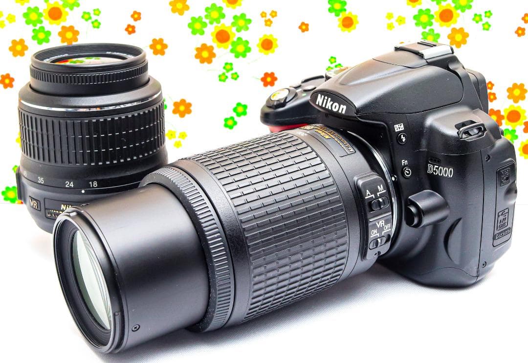 ニコン Nikon D5000☆ダブルレンズセット☆初心者の方に☆スマホに転送！