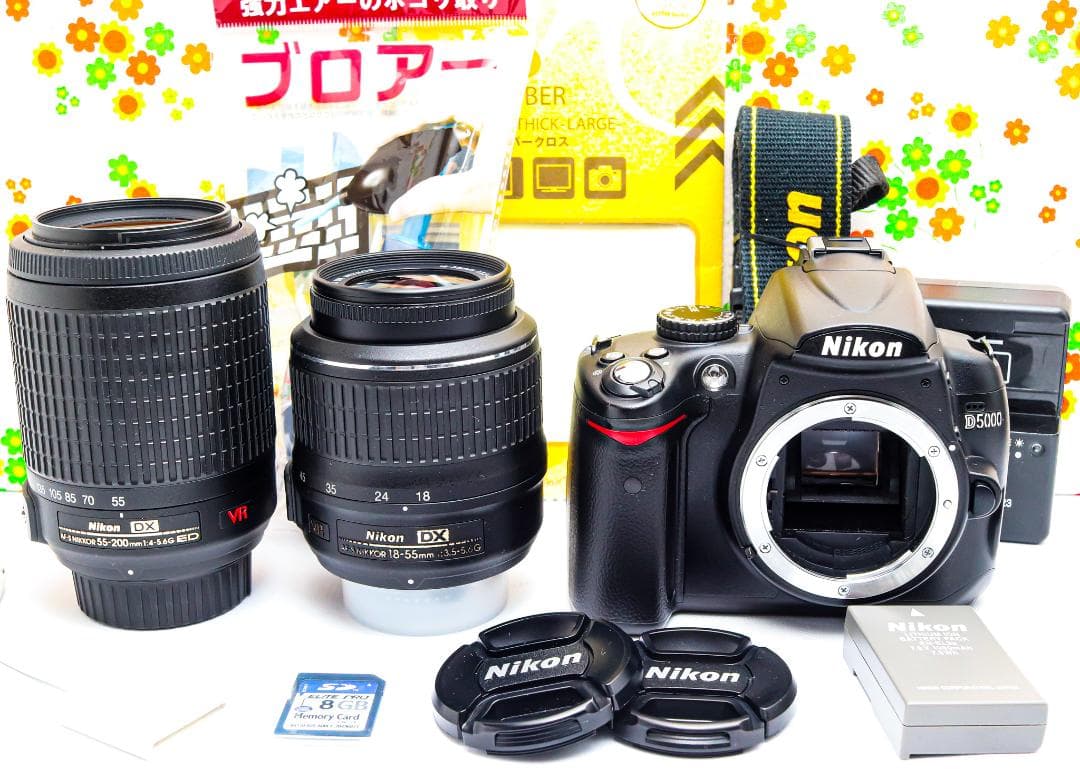 ニコン Nikon D5000☆ダブルレンズセット☆初心者の方に☆スマホに転送！