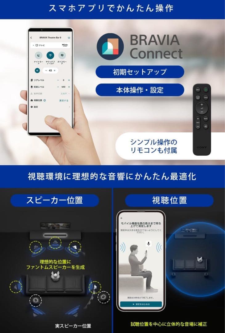 「新品」Sony サウンドバー HT-A8000 BRAVIA