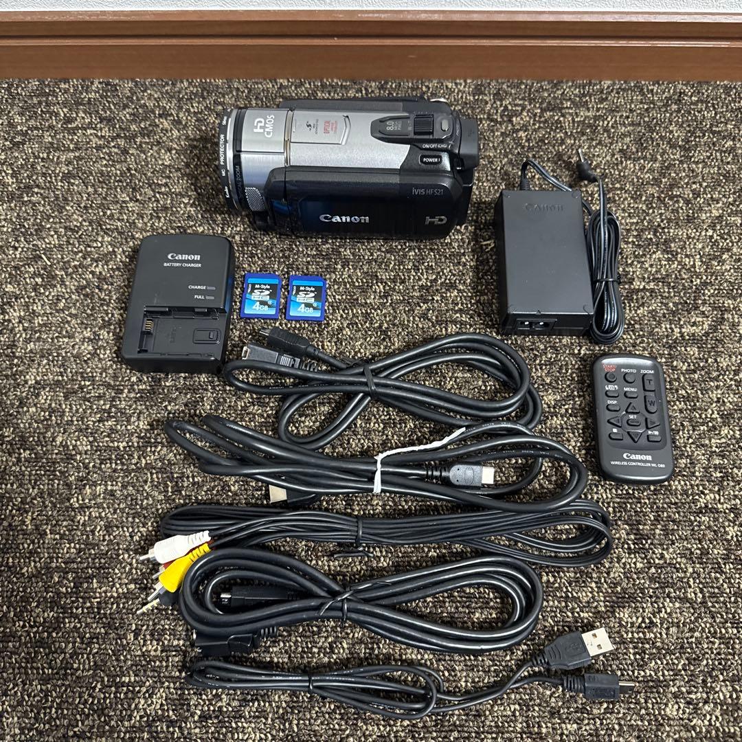 Canon ivis HF S21 キャノン純正ワイコン付 ビデオカメラ