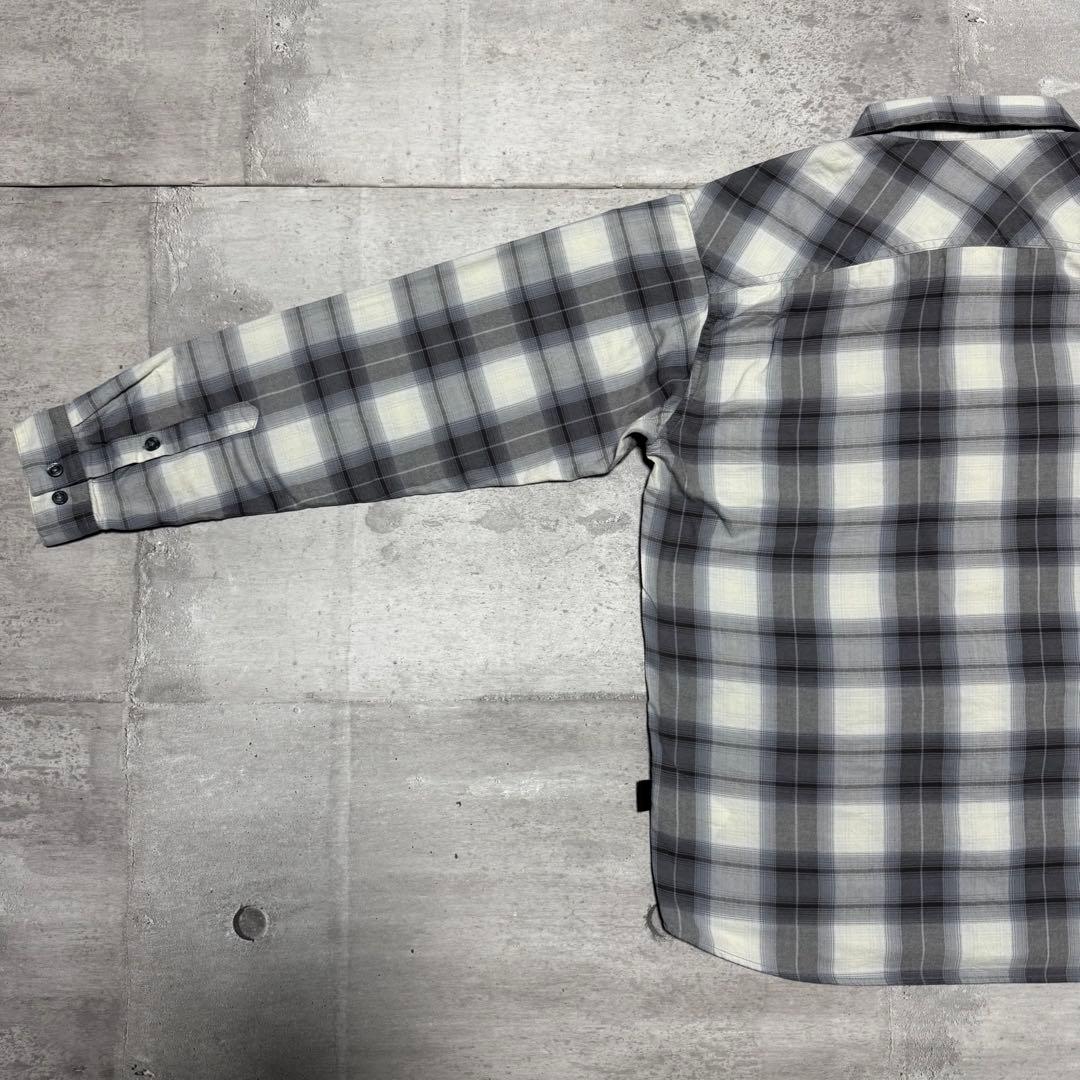 patagonia 15年製 バックショットシャツ ブラック ホワイト オンブレ