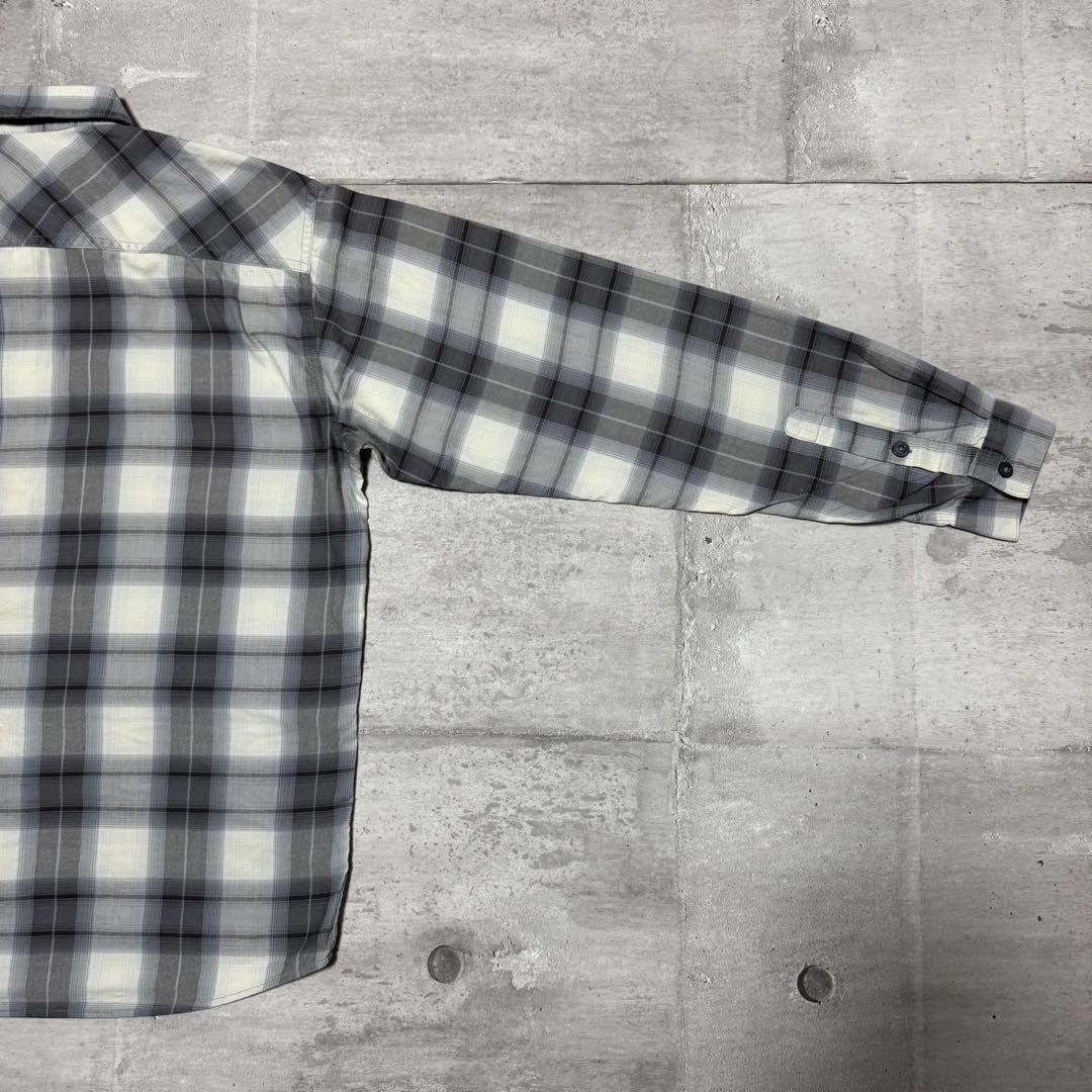 patagonia 15年製 バックショットシャツ ブラック ホワイト オンブレ