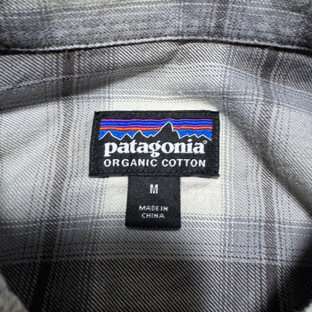 patagonia 15年製 バックショットシャツ ブラック ホワイト オンブレ