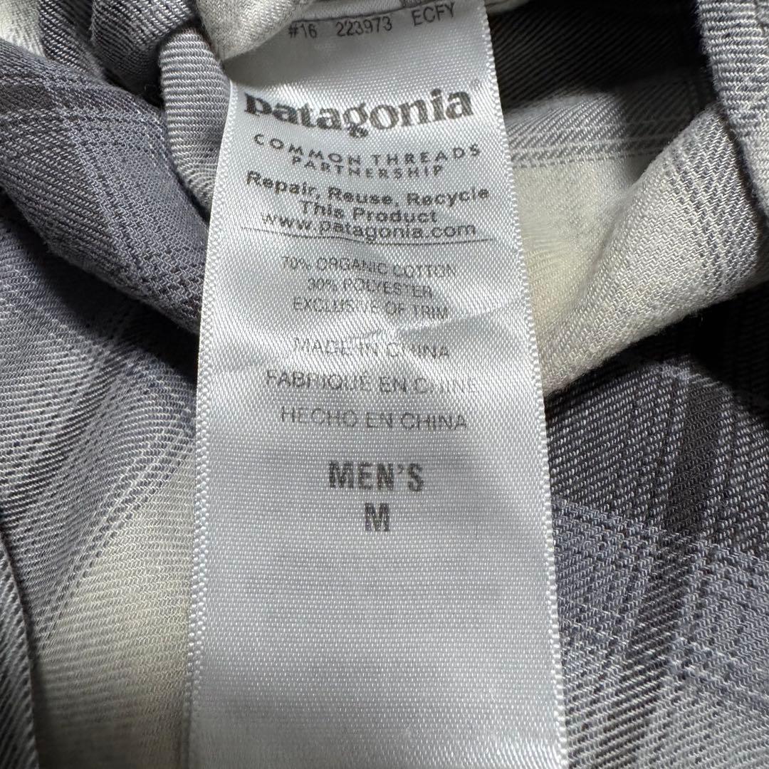 patagonia 15年製 バックショットシャツ ブラック ホワイト オンブレ