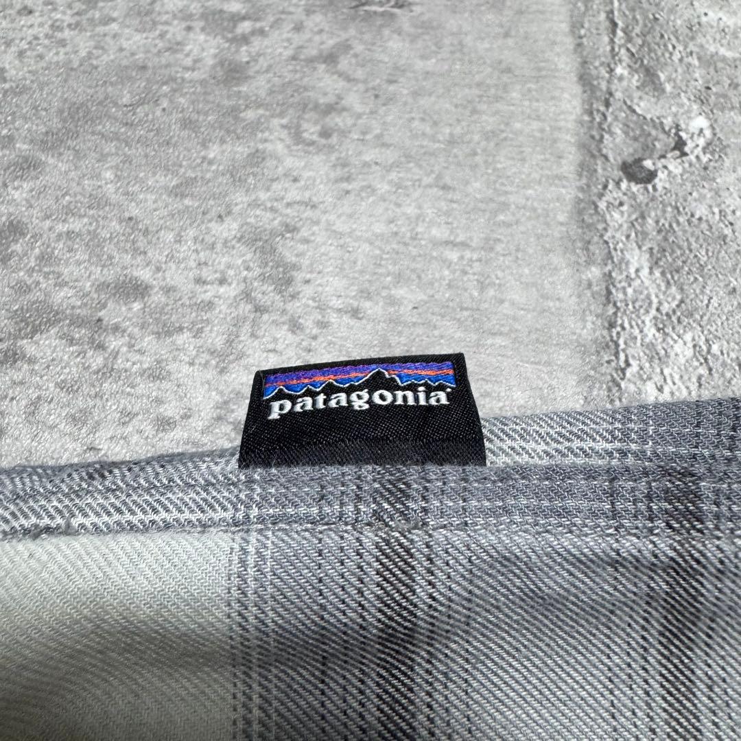 patagonia 15年製 バックショットシャツ ブラック ホワイト オンブレ
