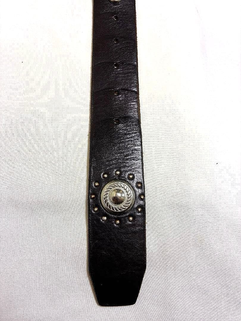 TORNADO MART デコレートバックル スタッズブラックベルト