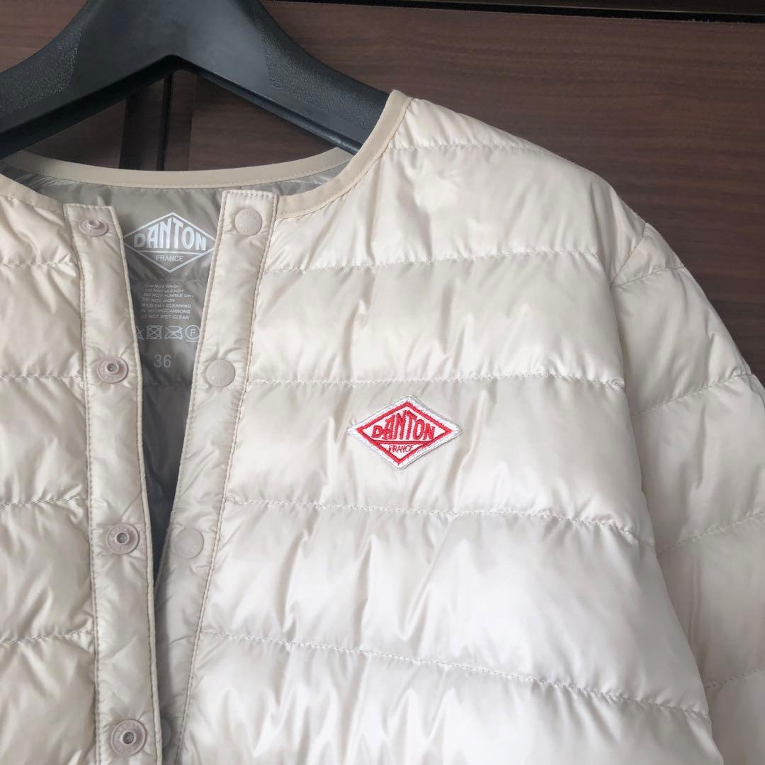 ほぼ未使用　DANTON ダウンジャケット サイズ36 アイボリー