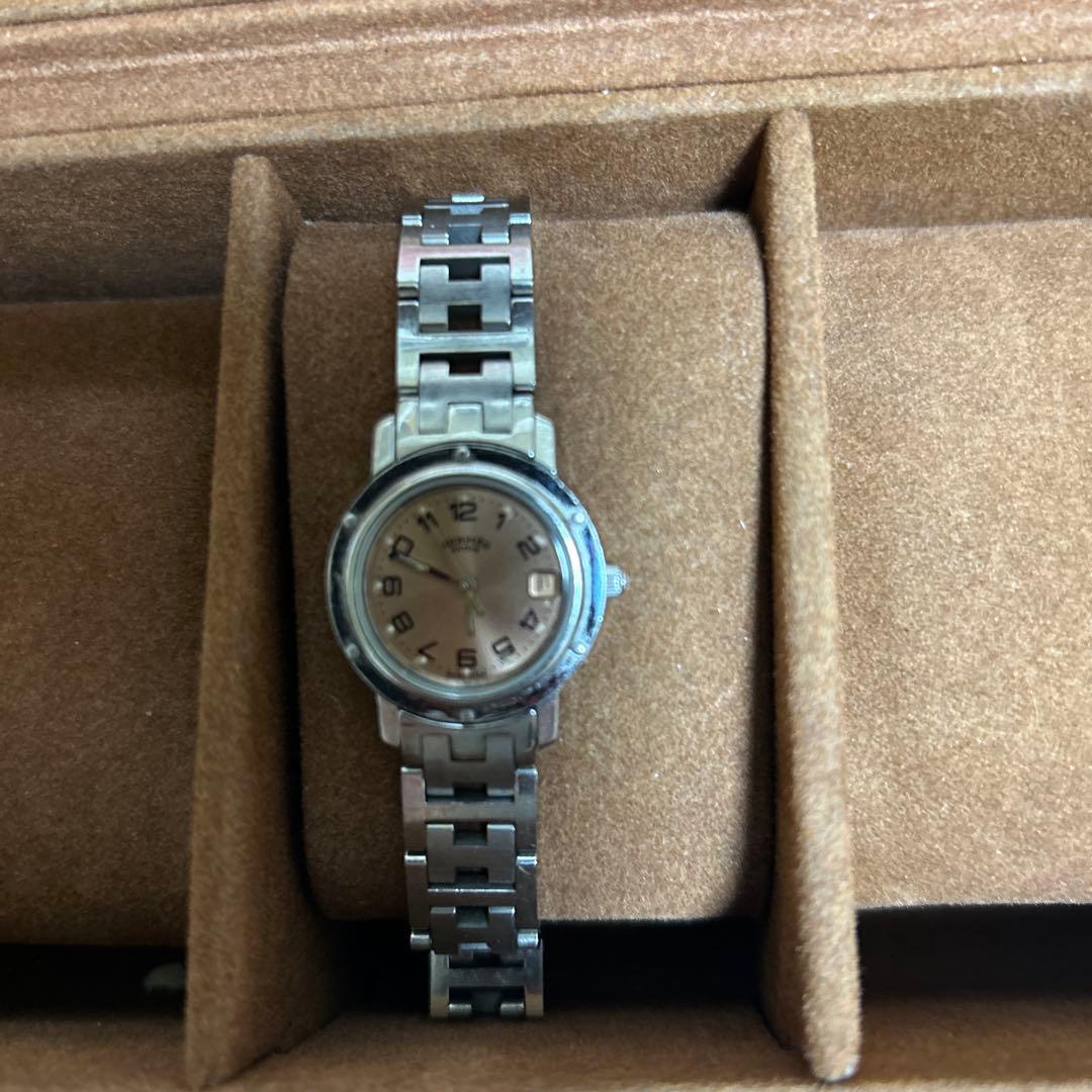 HERMESクリッパー時計 シルバー