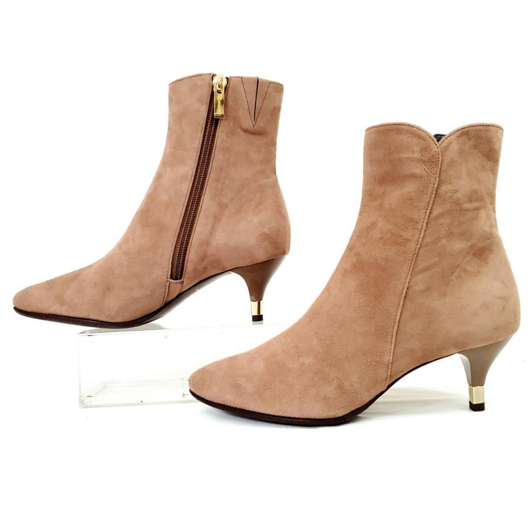 新品　HIMIKO　サイドジップショートブーツ　ポインテッドトゥ　グレージュ