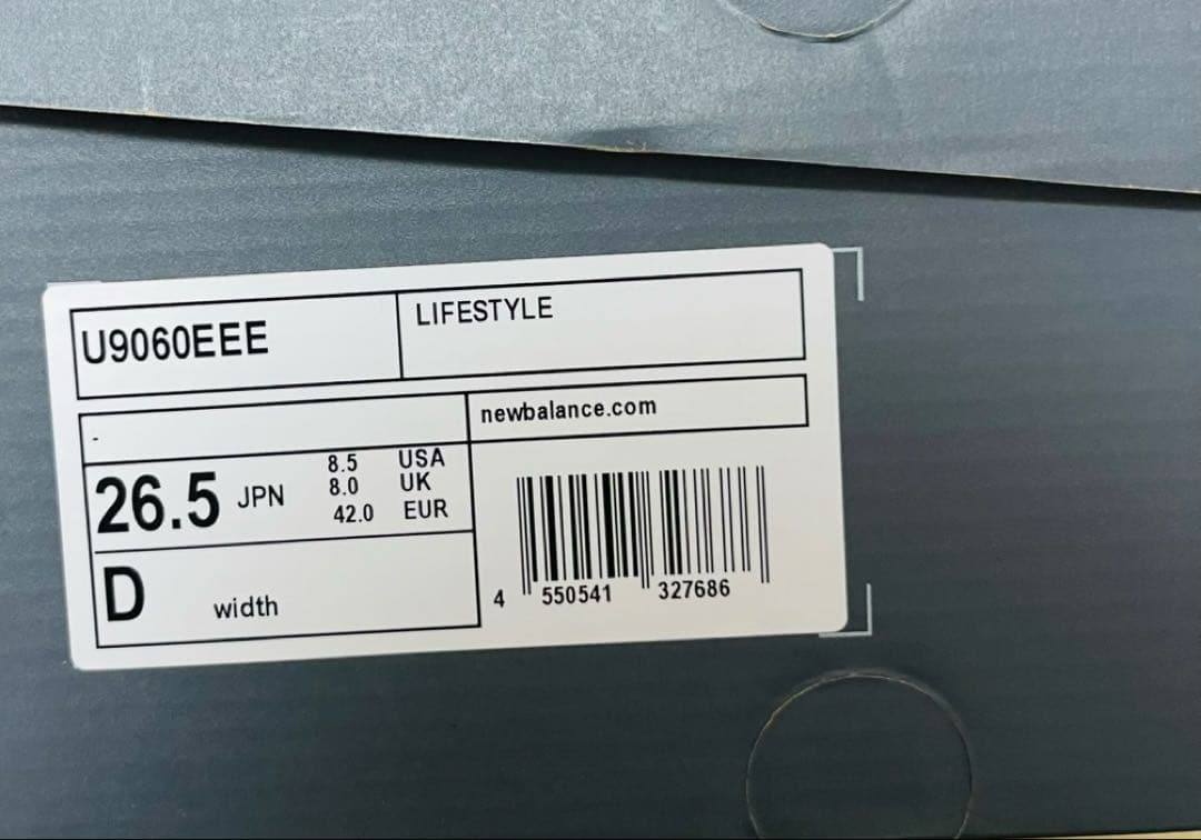 新品　New Balance U9060EEE Slat Grey 26.5