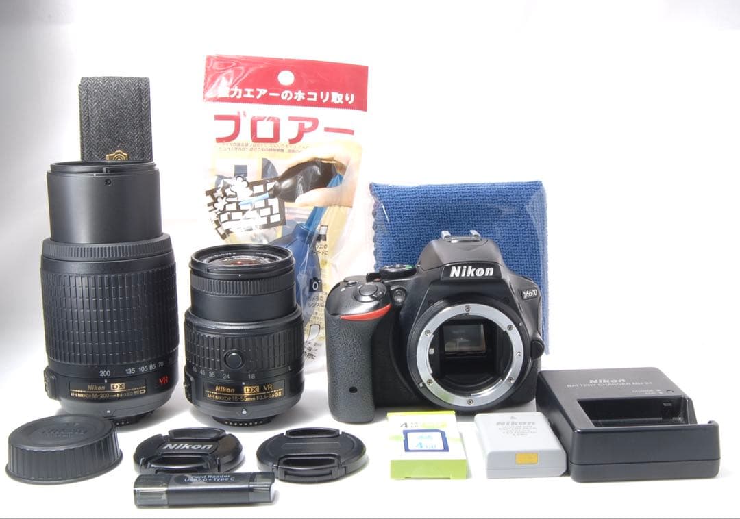 Wi-Fi転送機能 Nikon D5500 ダブルレンズ 軽量 自撮り可能 一眼