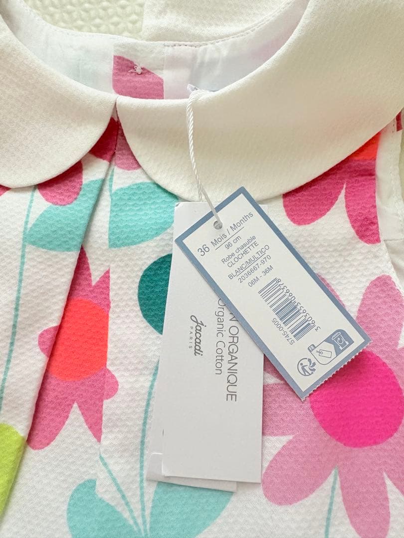 【新品タグ付き】Jacadi フラワープリントワンピース　36M