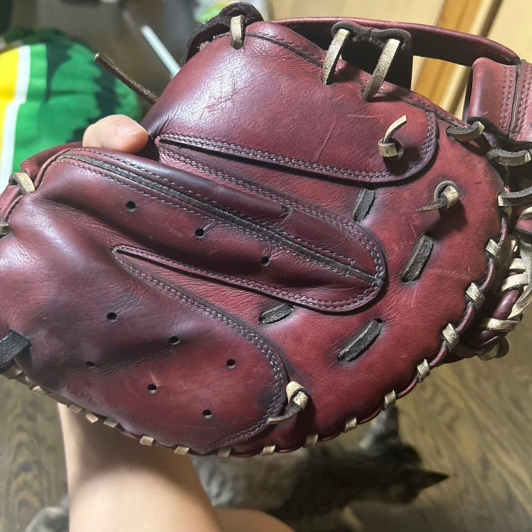 Rawlings 赤 硬式グローブ　左　ファーストミット