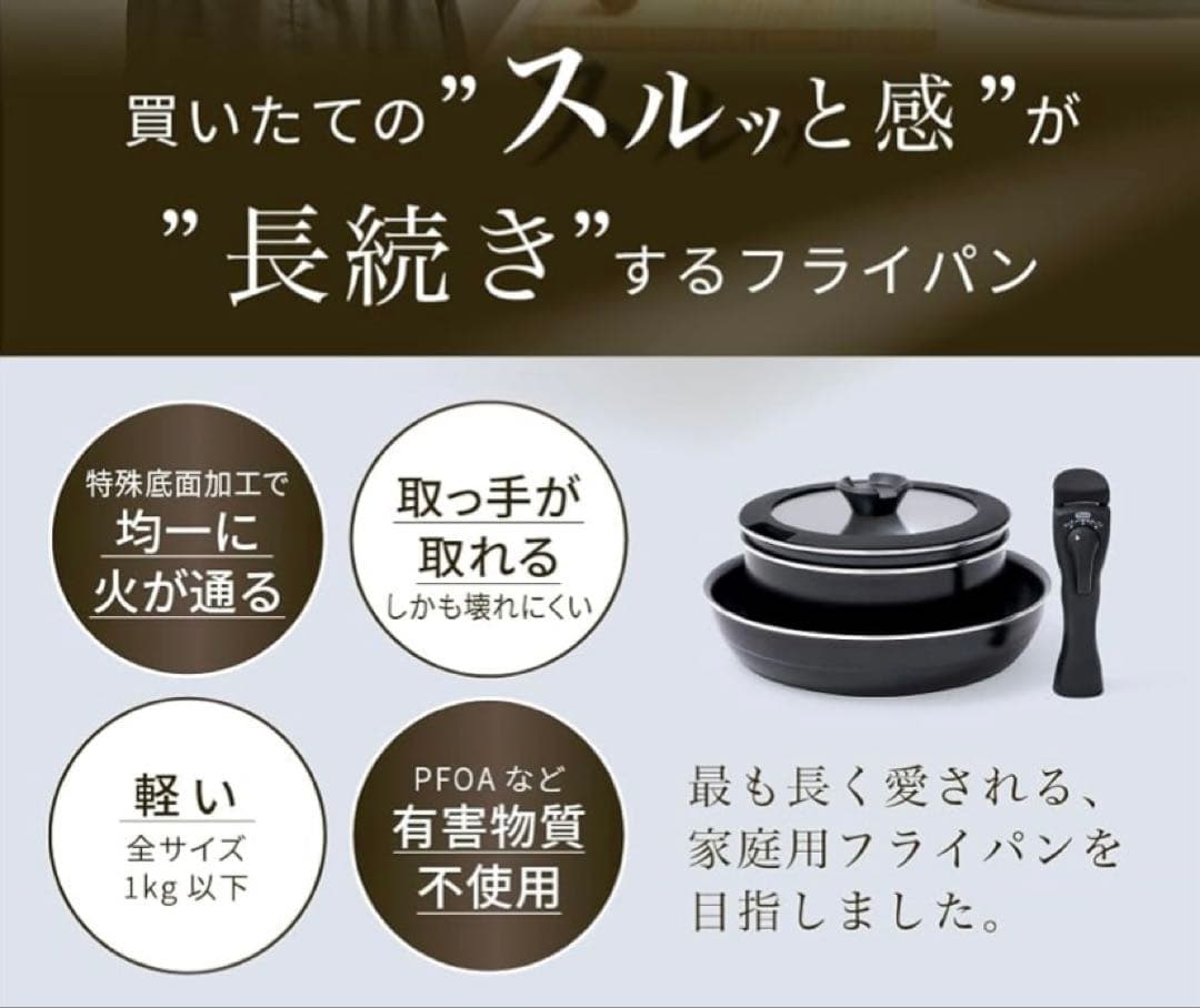 SURUTTO 公式　取っ手がとれるシリーズ 20cmと26cm