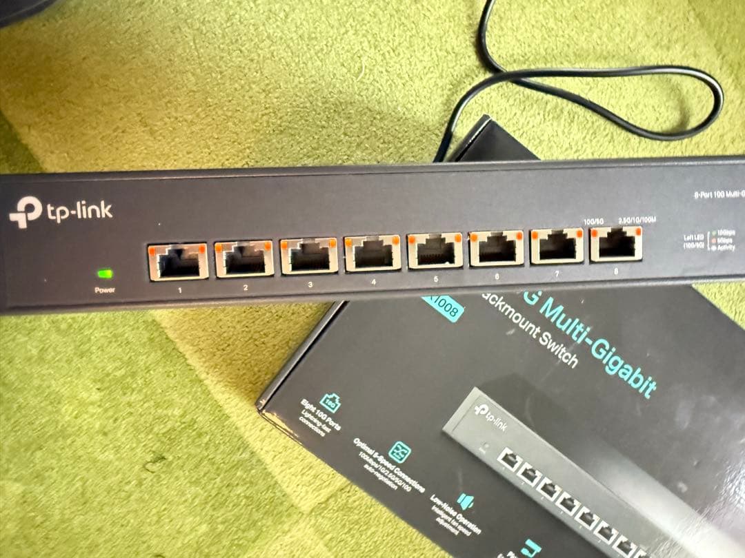 tp-link 8ポート10GbpsスイッチTL-SX1008 付属品完備