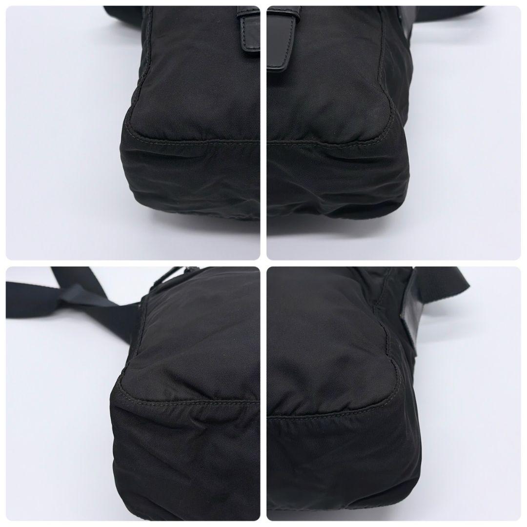 【極美品】プラダ ナイロン メッセンジャー ショルダーバッグ ブラック 三角ロゴ