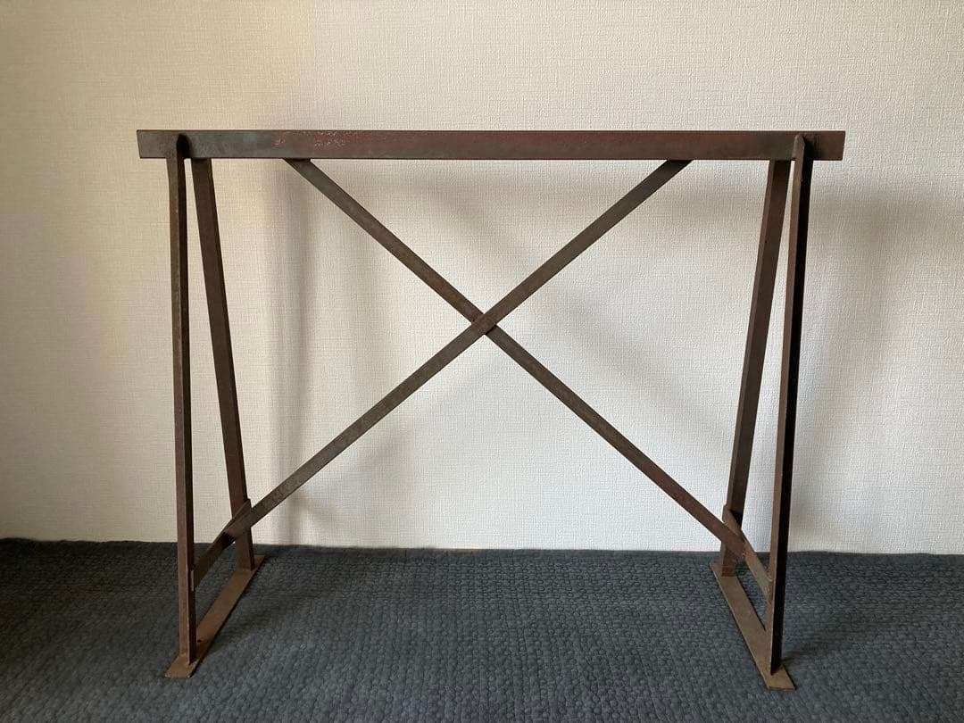 錆鉄　作業台　鉄柵　車止め　鉄棚　古鉄　超メルカリ市中　20000→18000