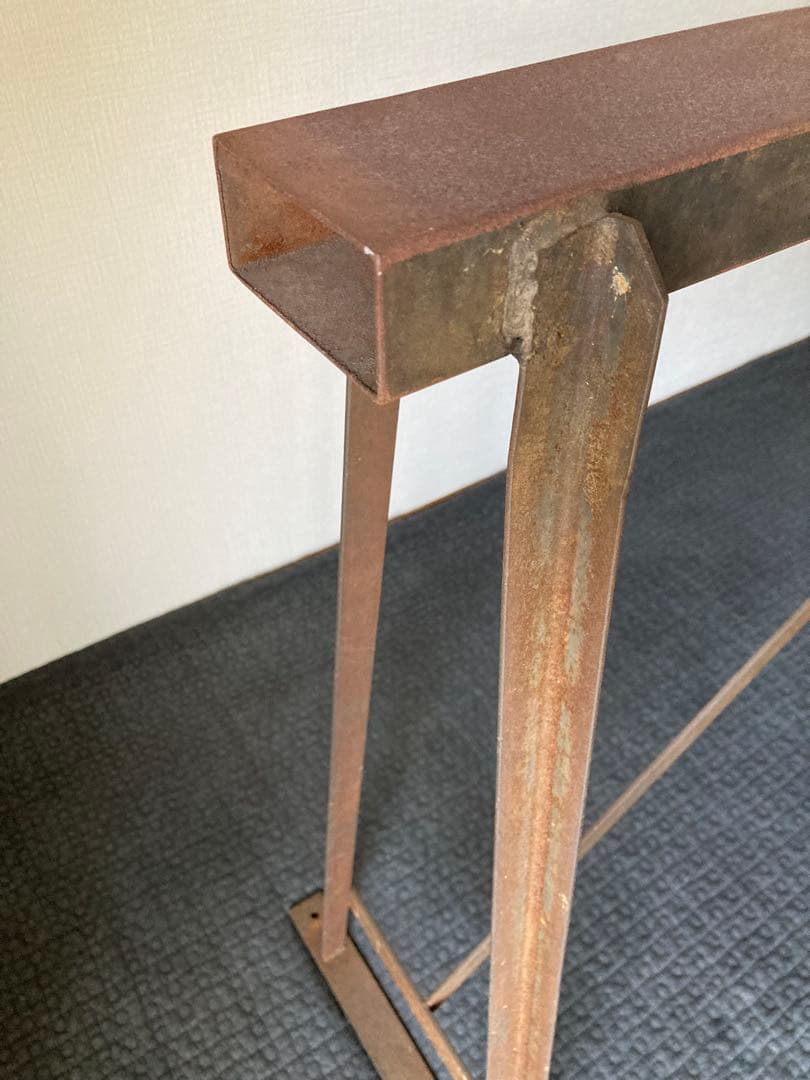 錆鉄　作業台　鉄柵　車止め　鉄棚　古鉄　超メルカリ市中　20000→18000