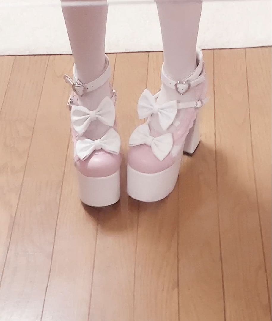 [cnstone] ロリータ 靴 12.5cmヒール 厚底