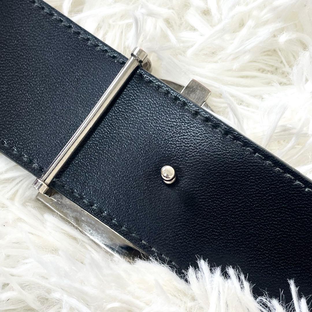 バーバリー　BURBERRY メンズ　ベルト　TBバックル　シルバー　総柄