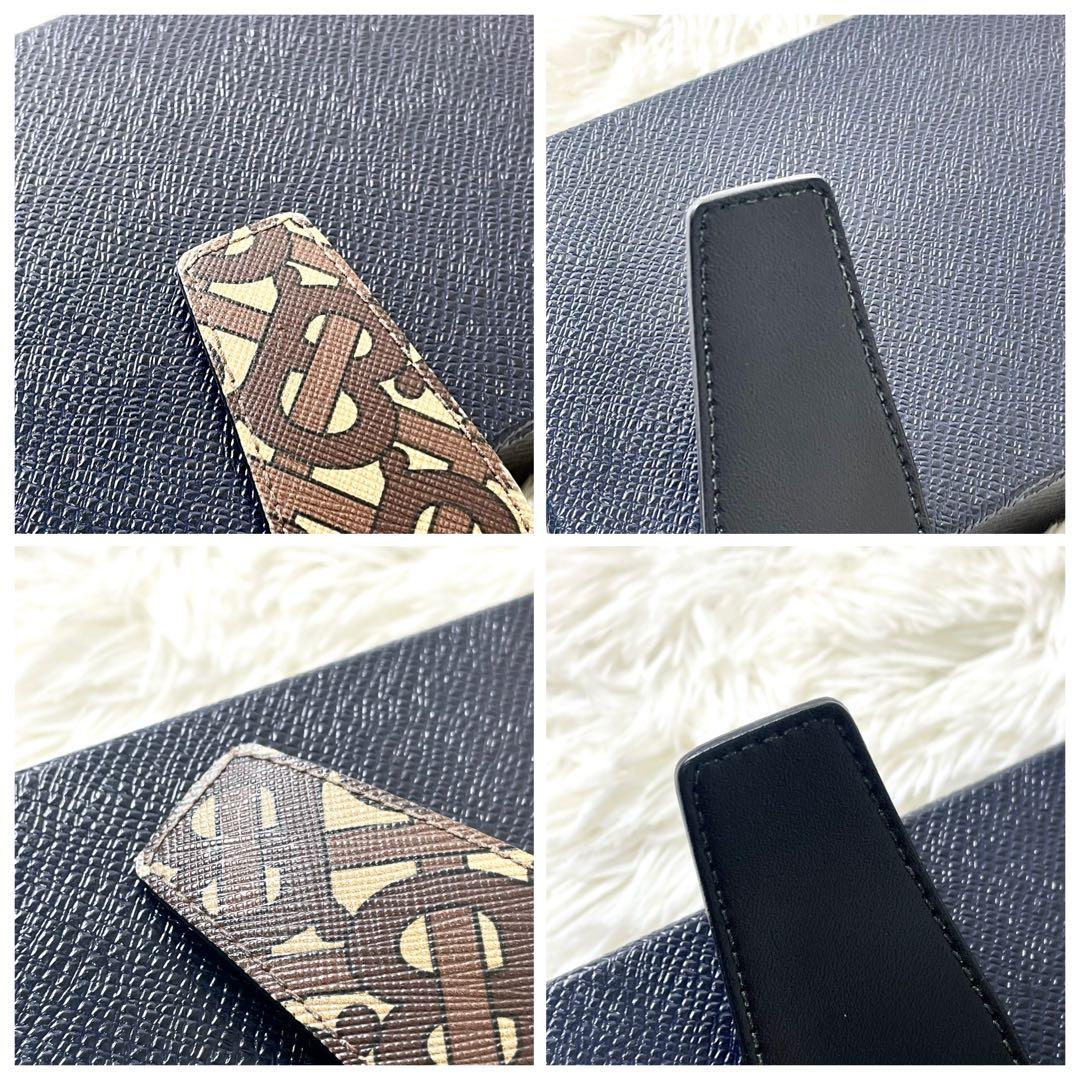 バーバリー　BURBERRY メンズ　ベルト　TBバックル　シルバー　総柄