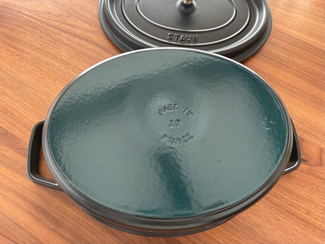【美品】ストウブ ピコ・ココット オーバル 27cm ブラック