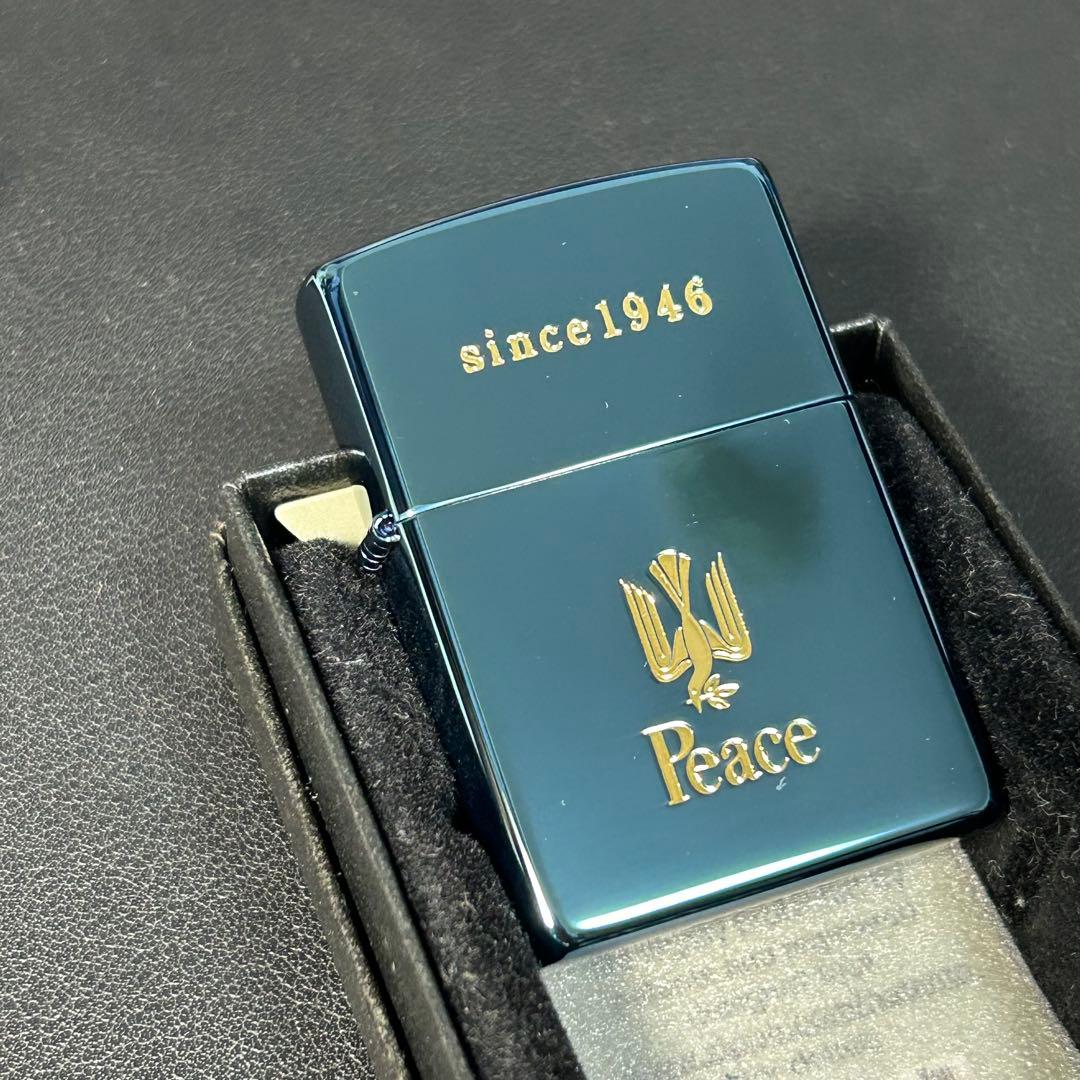 ジッポー　ピース　ブルーチタン