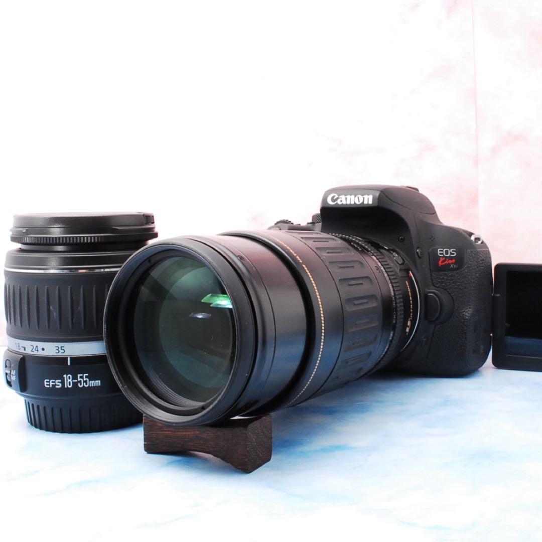 キャノン Kiss X9i★豪華Wレンズ★スマホ転送OK★一眼レフカメラ
