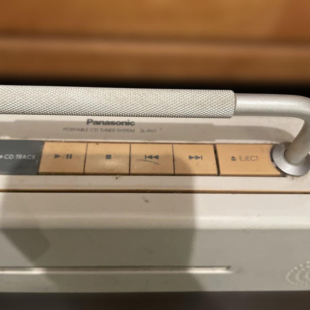 PanasonicCDプレイヤーラジオ付きお洒落ジャンク品