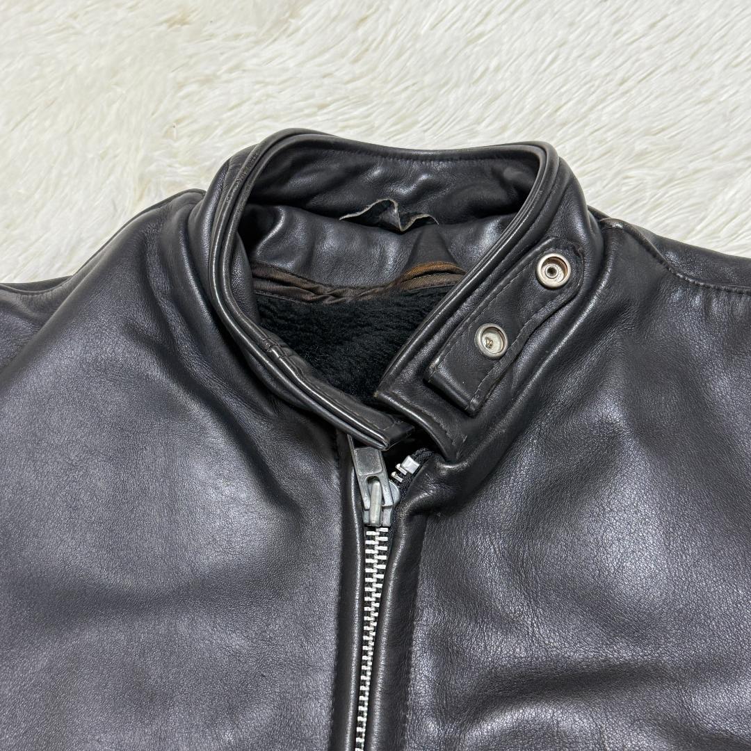 米国製40✨Schott ショット 641 シングルライダース レザー 黒