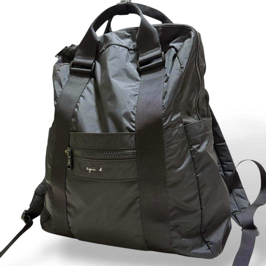 美品　agnes b アニエスベー　バックパック　リュック　ユニセックス　A4可