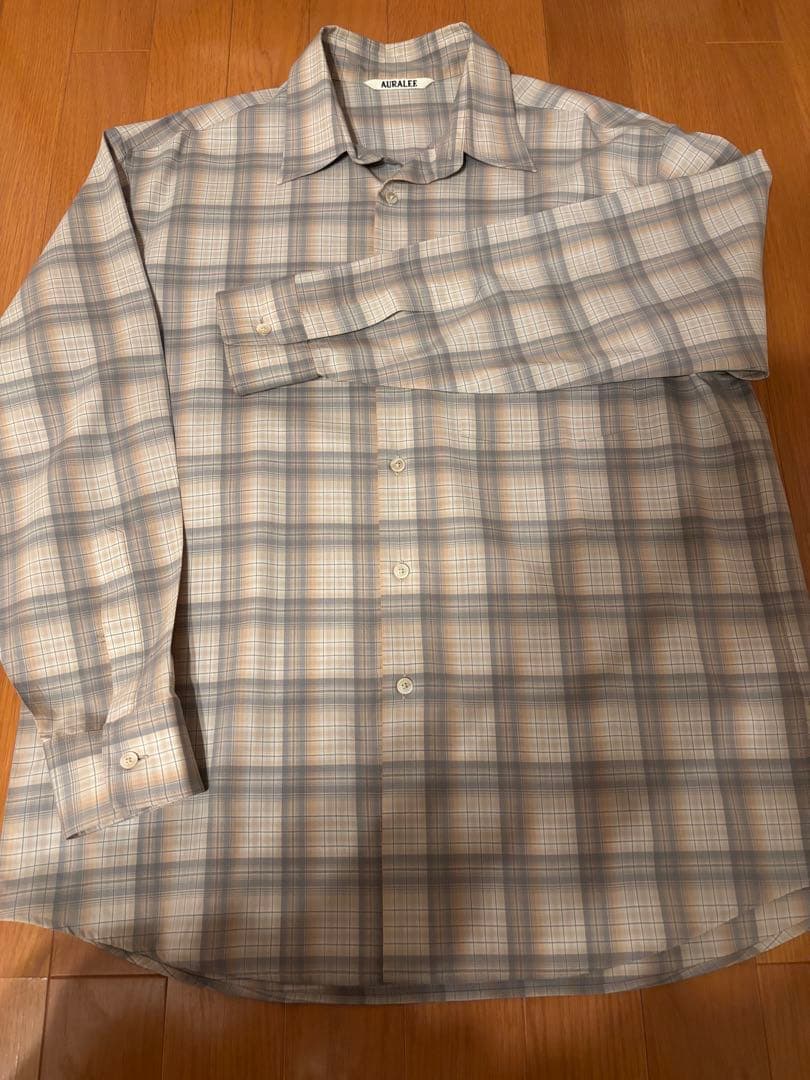 AURALEE ウールチェックシャツ