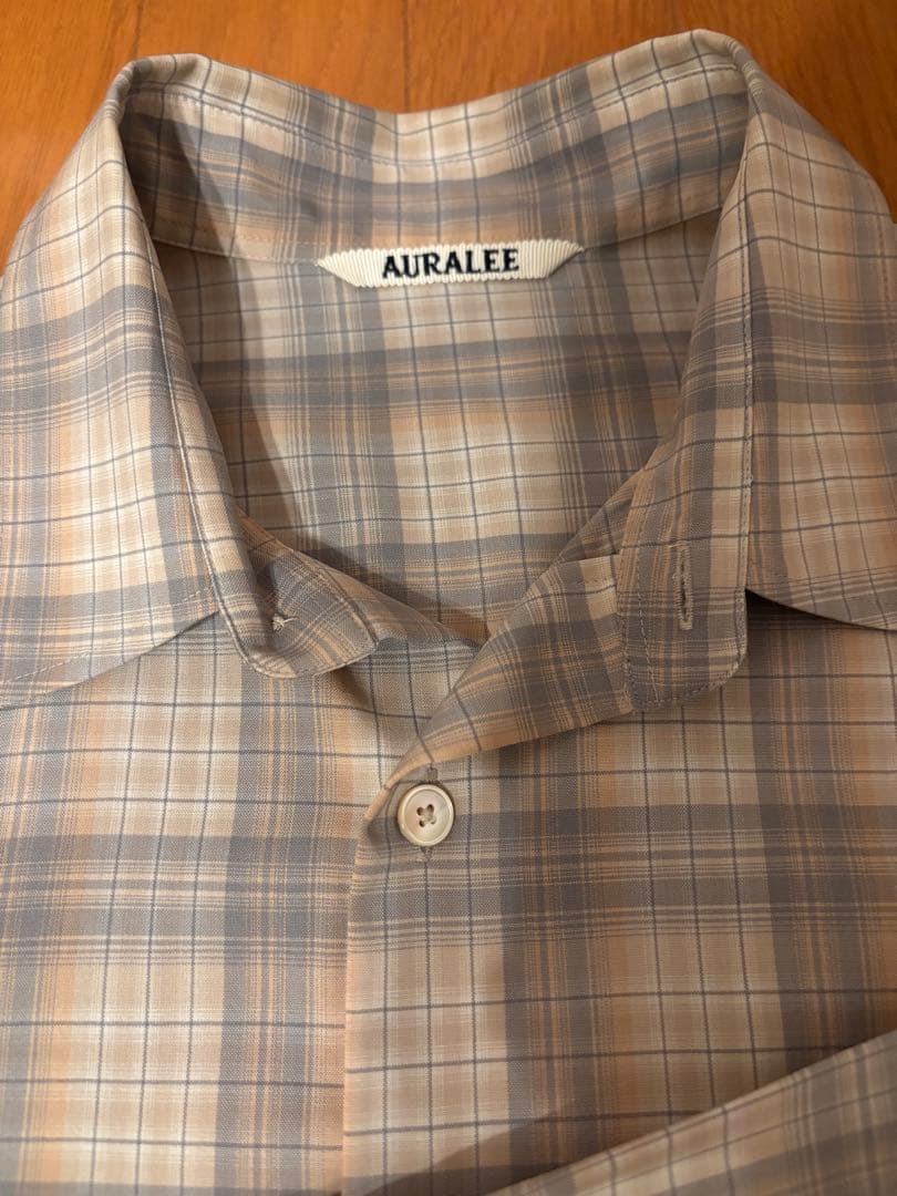 AURALEE ウールチェックシャツ